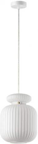 Подвесной светильник Odeon Light Jugi 5042/1C PENDANT белый/белый/металл/стекло/эко.кожа E27 1*60W