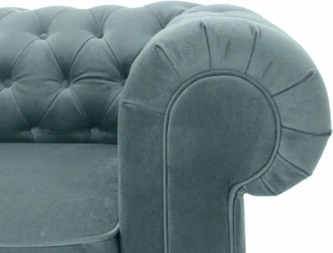 Диван Chesterfield ОГОГО (арт.344558), (Ткань/Бирюзовый)