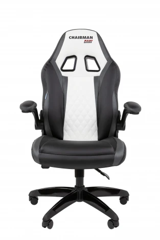 Кресло Chairman game 15 Россия экокожа черный/серый/белый 7213472