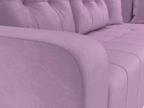 Лига Диванов угловой диван Кембридж правый угол (Микровельвет/Сиреневый)