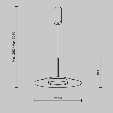 Подвесной светильник Maytoni El MOD041PL-L15B3K1 (LED, 220V, на проводе, круглые)