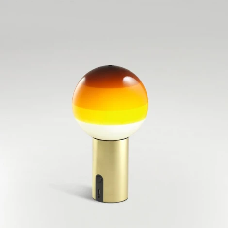 Настольная лампа Dipping Light Portable янтарный-матовая латунь Marset A691-453-3015-27K (085739)