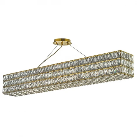 Подвесная люстра Arti Lampadari Lioni E 1.5.120x16.100 G (220V, хрусталь, на тросе)