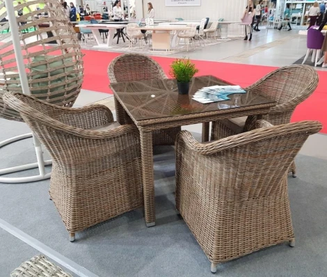 Комплект мебели T257B/Y490 Beige (4+1) Afina