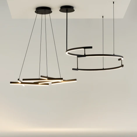 Подвесной светильник Maytoni Line MOD016PL-L80BK (LED, 220V, на тросе)