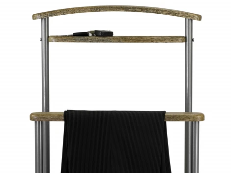 Вешалка костюмная Верис 4 металлик/дуб крымский состаренный Mebelik 007458