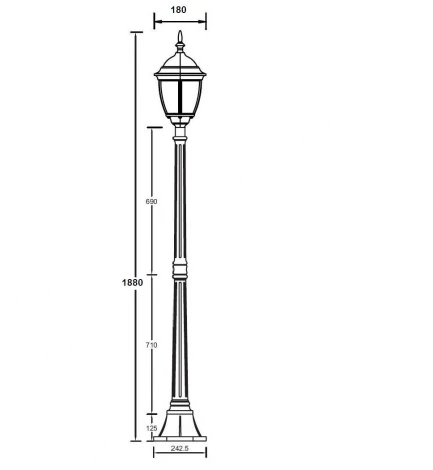 Наземный фонарь Oasis Light Arsenal S Bg 91208