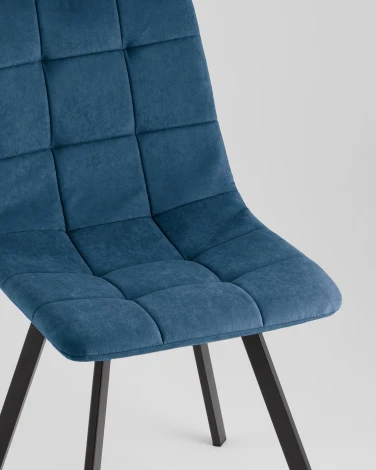 Стул Одди Original Square велюр синий (набор 4 шт) Stool Group УТ000042522