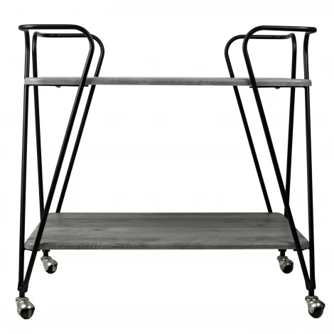 Стол сервировочный Эстер черный/орех гикори grey Mebelik 008845