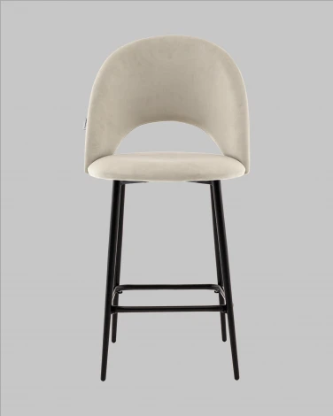 Стул полубарный Меган SN велюр бежевый Stool Group УТ000042227