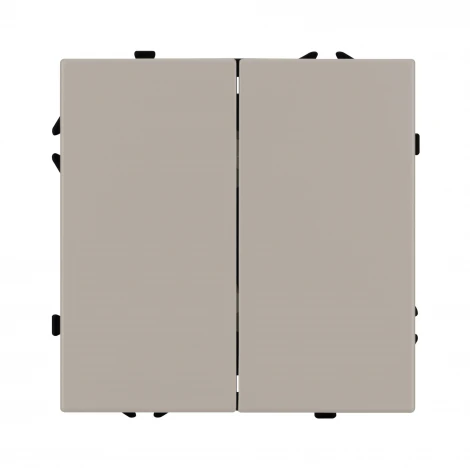 Механизм выключателя двухклавишный непроходной SWT-NOBE-MK02-SFPL-CA (230V, 10A) (Arlight, Кашемир) 059419