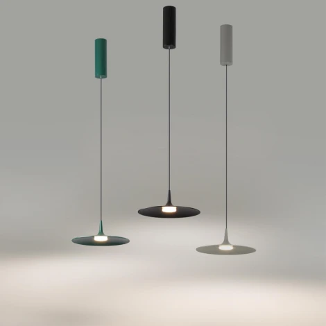 Подвесной светильник Odeon Light Sombra 7037/12L темно-зеленый/металл/акрил LED 12W 3000K 220V (на проводе, круглые)