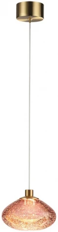 Подвесной светильник Odeon Light Mela 7043/4L бордовый/бронз/металл/стекло LED 4W 3000K 220V (на проводе, круглые)