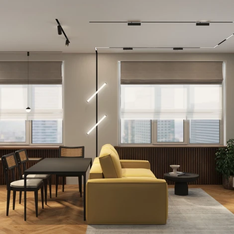 Трековый светильник Denkirs Smart DK8005-BK (LED, 220V, пульт управления)