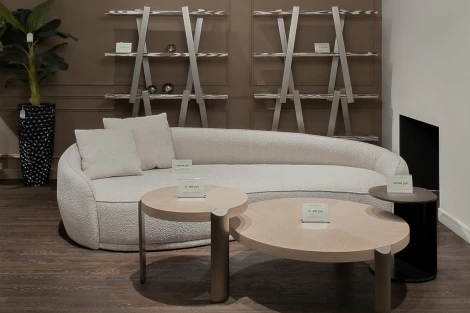 Диван трехместный Тулон(GD/Toulon) (левый) бежевый букле Orso-BEG 257*119*72см Garda Decor