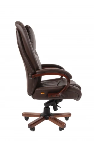 Офисное кресло Chairman 408 Россия нат.кожа/экокожа коричневая (мультиблок) 7163870