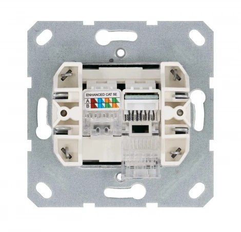 Розетка Ethernet RJ-45 двойная (мокко) Jasmart G-Classic G6106Z