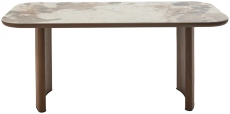 Стол БАРК (BARK) 180 цвет CA035, керамика / Орех (WALNUT), ®DISAUR M-City 64422