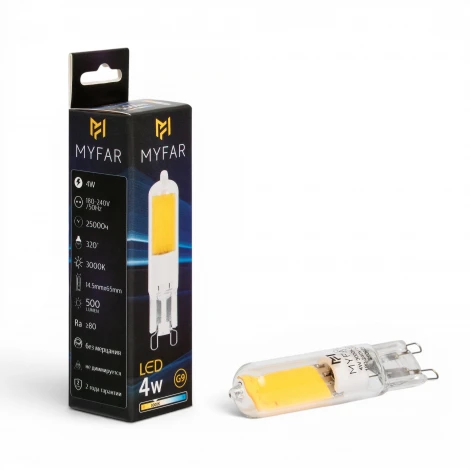 Лампочка светодиодная MyFar Базис G9 MB1101G9-4W3K