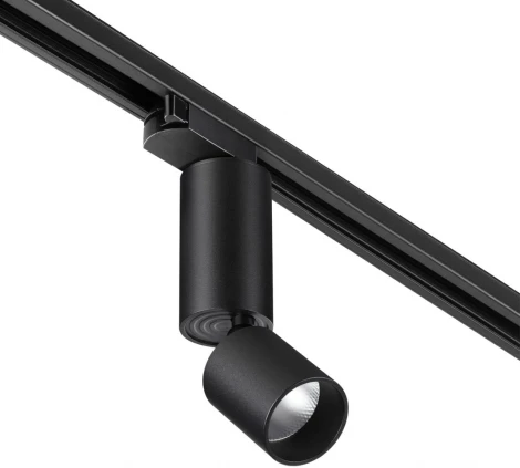Светильник трековый однофазный трехжильный Novotech Tubo 359321 черный LED 10W 85-265V 3000K 1100Лм (220V, круглые)