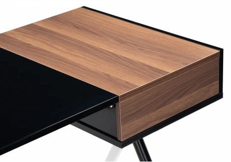 Компьютерный стол koneli dark walnut / black