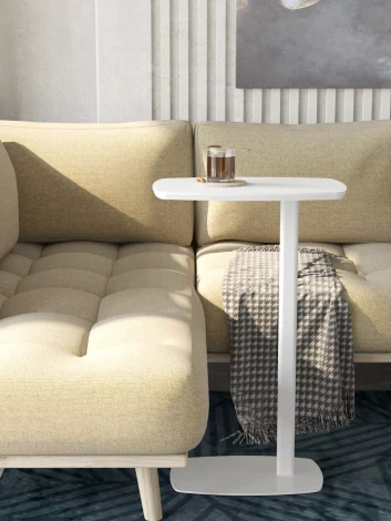 Стол придиванный Дей белый/белый Mebelik 009796