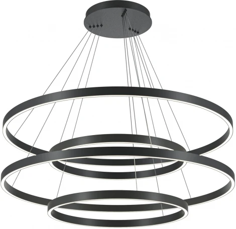 Подвесной светильник ярусный светодиодный Maytoni Rim MOD058PL-L174BK (220V, на тросе)