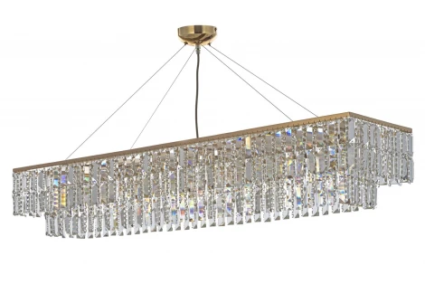 Подвесная большая люстра Arti Lampadari Milano E 1.5.120x30.107 G (220V, хрусталь, на тросе)