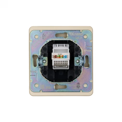 Розетка компьютерная RJ45 кат6 с/у шелк Kranz Round KR-78-0724-7