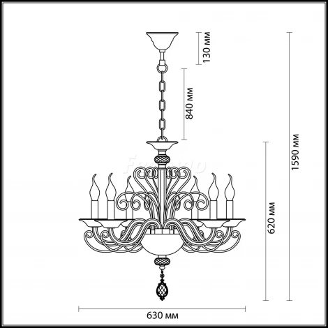 Подвесная люстра Odeon Light Favola 3949/6