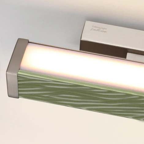 Настенный светильник светодиодный Odeon Light Riviera 5451/10WLA зеленый/никель/металл/керамика/акрил LED x 10W 2000К/3000K/4000K/переключ