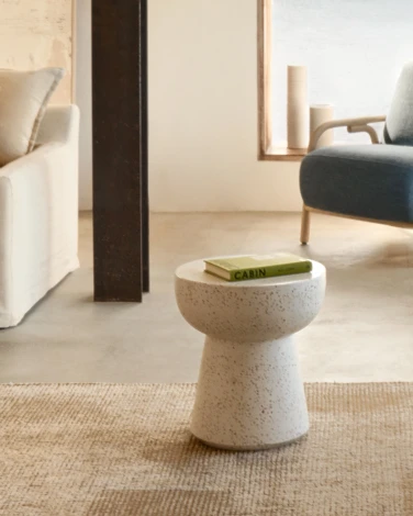 Pada Приставной столик из терраццо белого цвета Ø 40 см La Forma (ex Julia Grup) 192839