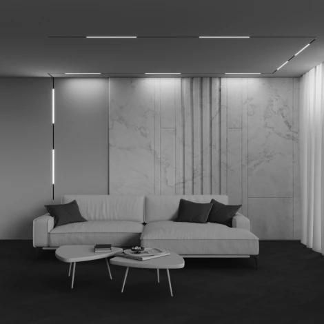 Трековый светильник низковольтный светодиодный 48V 12W Maytoni Technical Basis TR240-2-12W4K-B