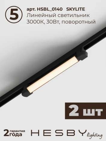 Трековая система в сборе встраиваемая однофазная 220V Hesby Lighting Skylite №10 HSBL_kompl_S010_VI2B3K