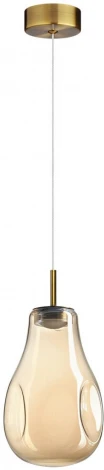 Подвесной светильник Odeon Light Nave 5098/4L античн.бронза/янтарный/металл/стекло LED 4W 4000K (220V, на проводе)