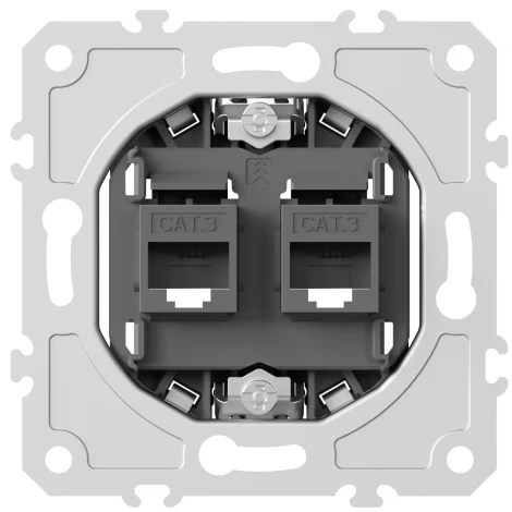 Механизм розетки двойной телефонной RJ-11 Donel DB DB14400