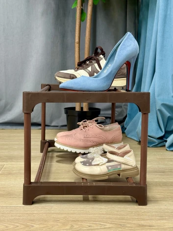 Полка для обуви Sheffilton SHT-SR3-P коричневый/коричневый 7535631701