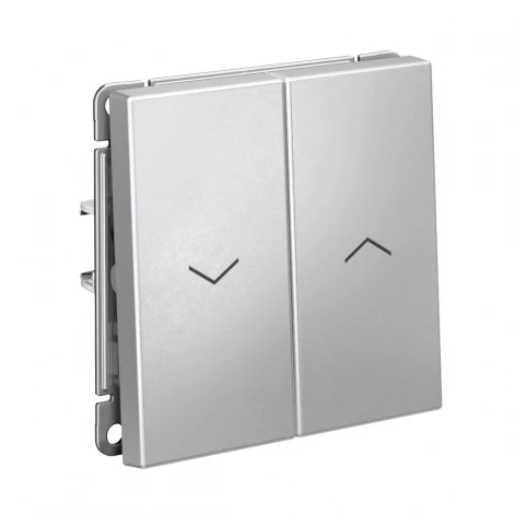 Выключатель жалюзи двухклавишный (алюминий) Systeme Electric GAL000319