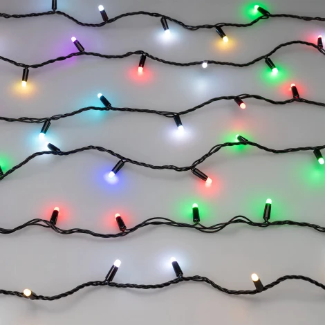 Светодиодная гирлянда ARD-STRING-CLASSIC-20000-BLACK-200LED-MILK-SYNC RGB (230V, 13W, RF/ПДУ, 4000) (Ardecoled, IP65) 064848