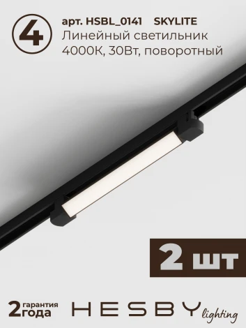 Трековая система в сборе встраиваемая однофазная 220V Hesby Lighting Skylite №1 HSBL_kompl_S001_VI2B4K