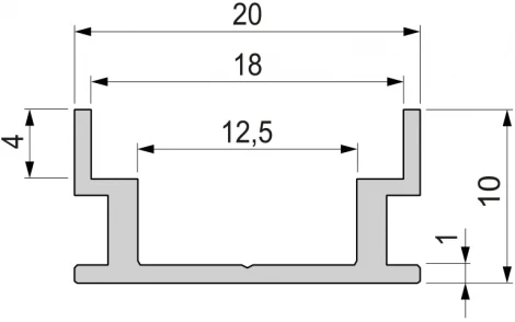 Профиль для светодиодной ленты U-flat 970720 Deko-Light
