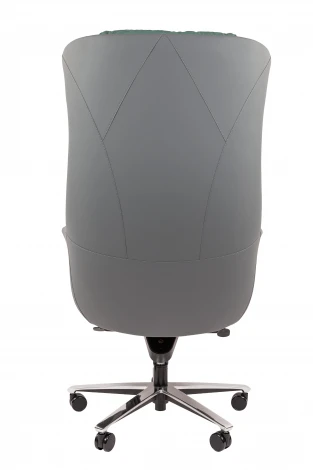 Офисное кресло Chairman 523 Россия экокожа зеленый/серый 7216677
