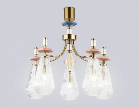 Потолочная люстра на штанге на штанге с керамикой Ambrella Ceramo Modern LH53183