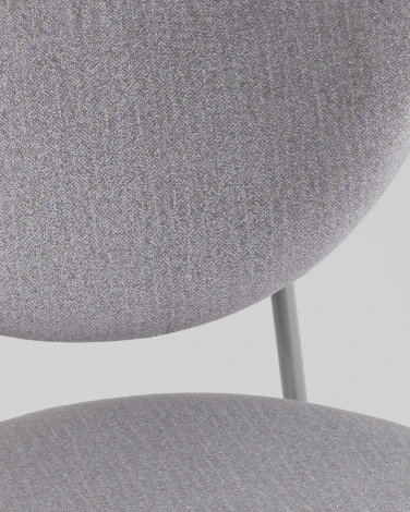 Стул Rina велюр серый каркас серый Stool Group УТ000042341