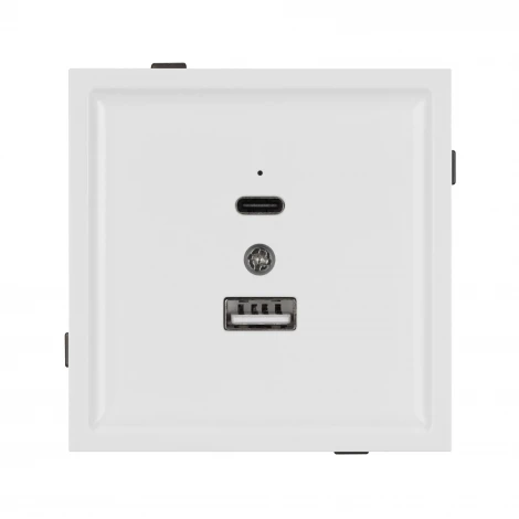 Механизм USB розетки SCT-TENDO-MUAC-PL-WH (5V, 3A, QC3) (Arlight, Белый) 054094