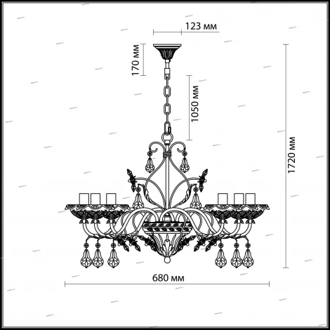 Подвесная люстра Odeon Light Nomena 2881/7