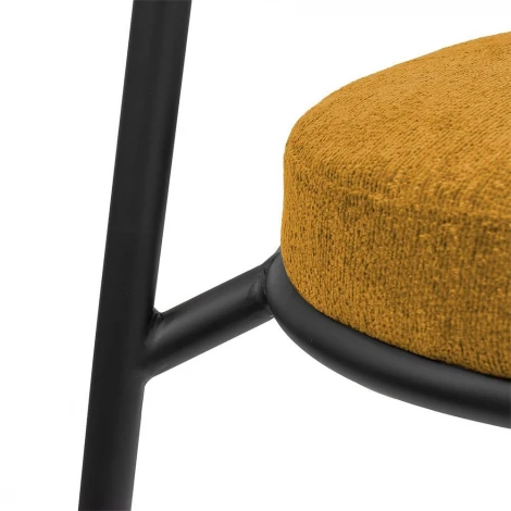 Стул Lucas 2 горчичный шенилл с чёрными ножками Bradex Home FR 1085