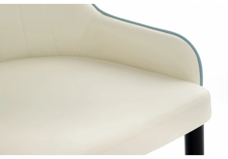 Обеденный стул на металлокаркасе Woodville Rendal light blue / white 11781