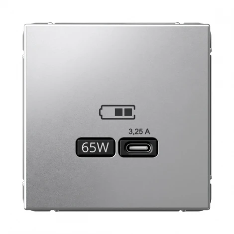 Розетка с быстрой зарядкой USB Type-C 65Вт (алюминий) Systeme Electric GAL000327
