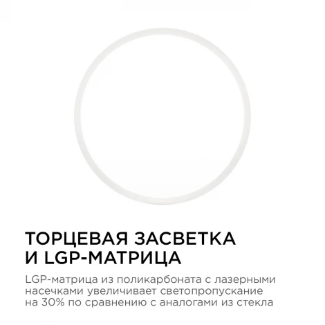 Потолочный светильник светодиодный круглый 220В 18Вт 1440лм изолированный драйвер 4500К Apeyron 06-40